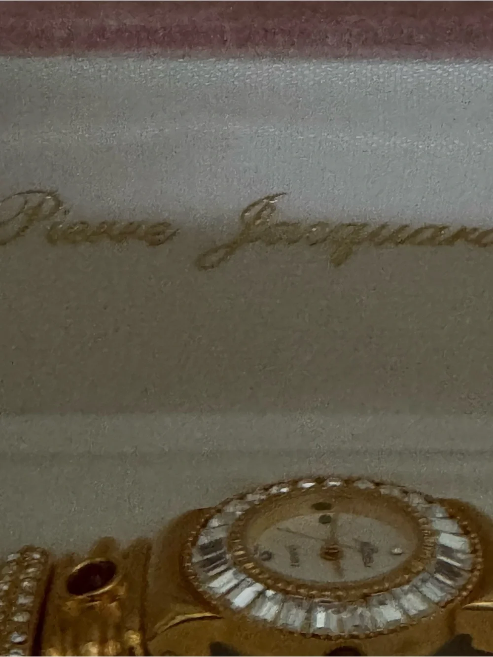 Vintage Pierre Jacquard Gold Tone Quartz Dress Watch